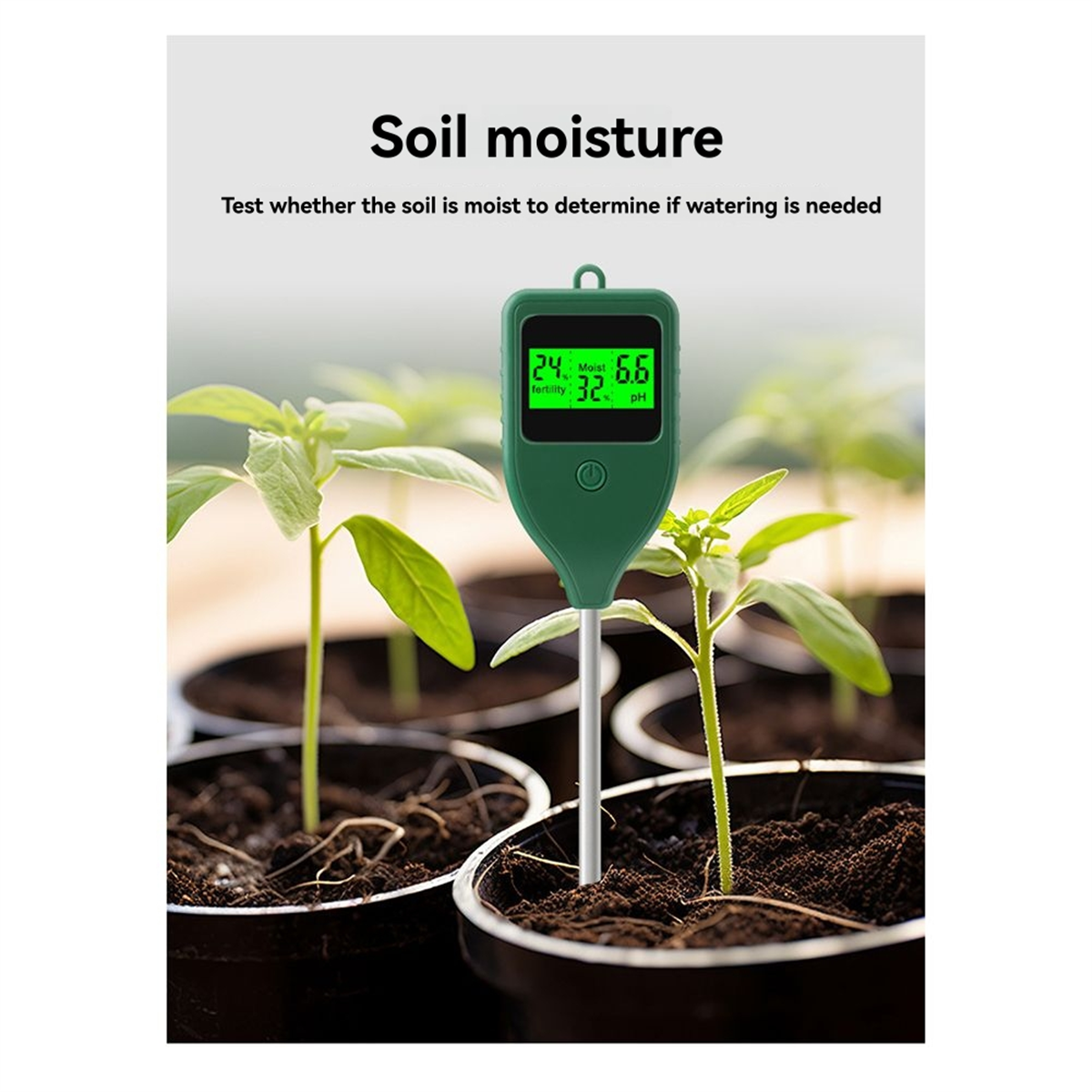 Ph Meter - ABNJ Digital LCD Display Soil PH