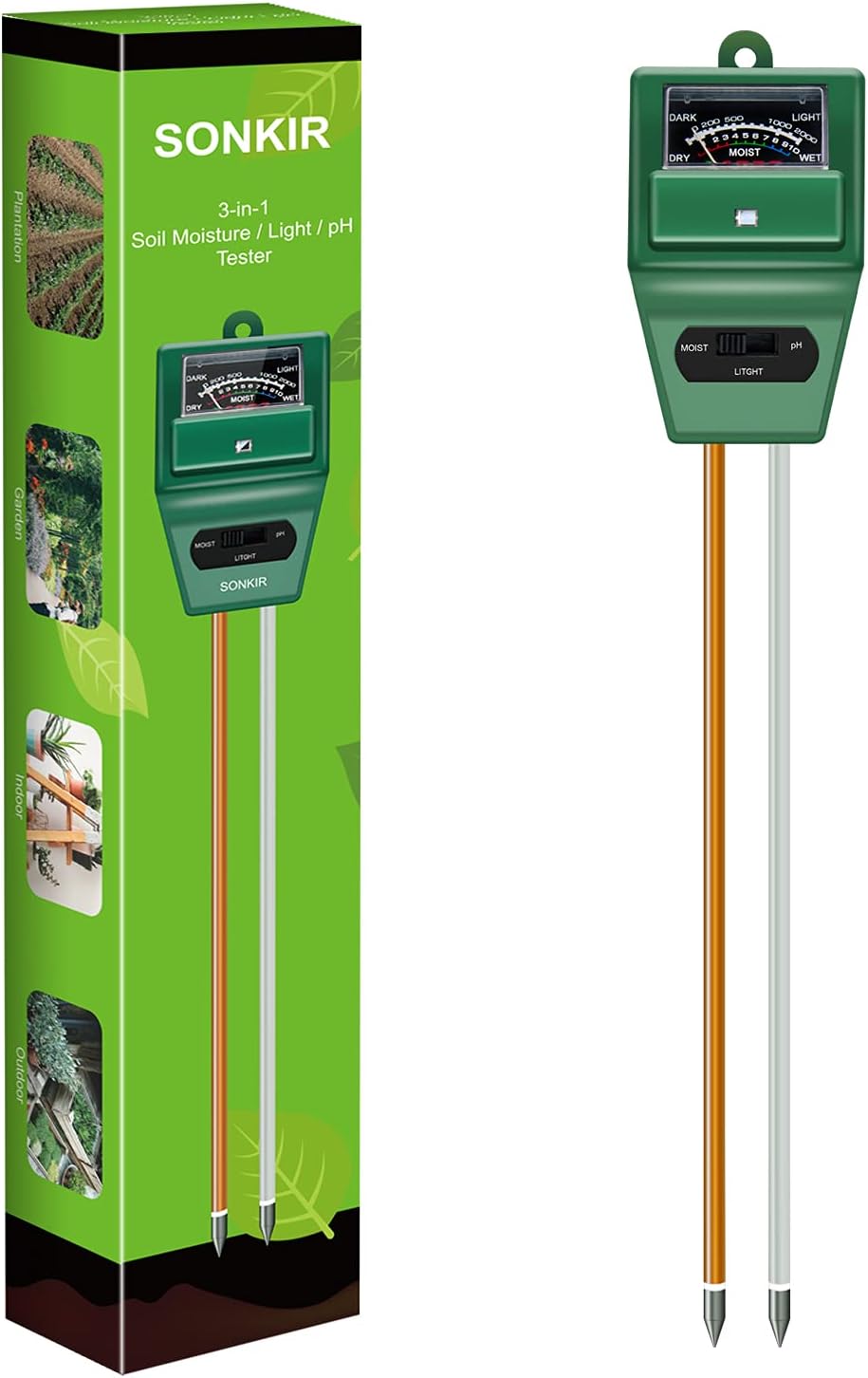 Soil pH Meter, MS02 3-in-1 Soi - Ph Meter บทวิจารณ์และราคา