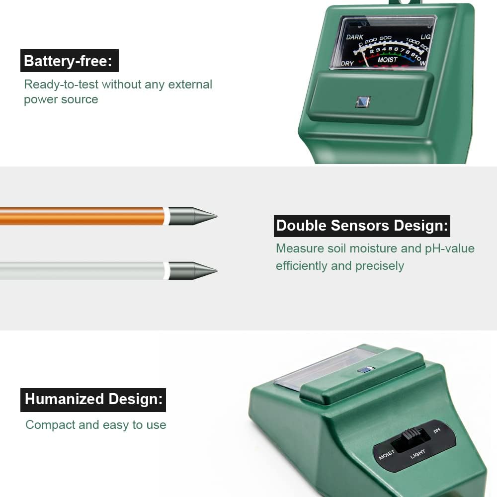 Soil pH Meter, MS02 3-in-1 Soi - Ph Meter บทวิจารณ์และราคา