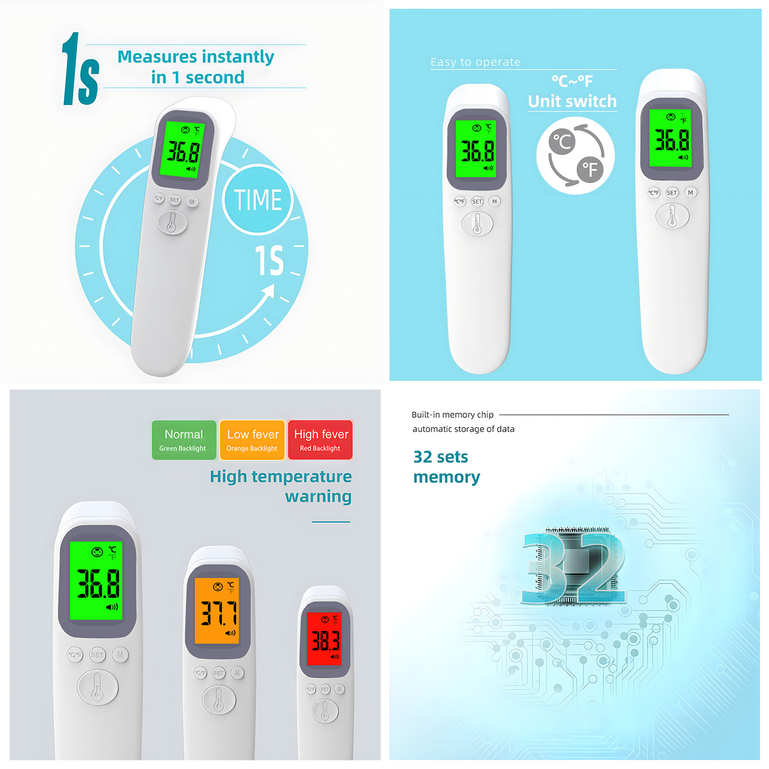 Digital Infrared Fever Thermom - Digital Thermometer Infrared บทวิจารณ์และราคา