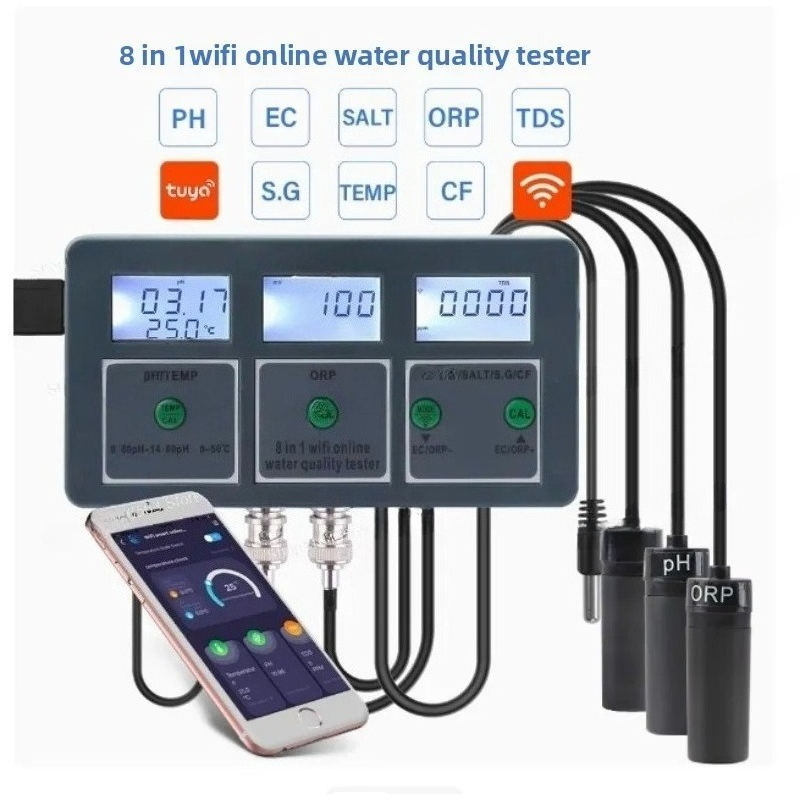 Wifi 8 IN 1 Salinity Ph Meter  - Ph Meter บทวิจารณ์และราคา