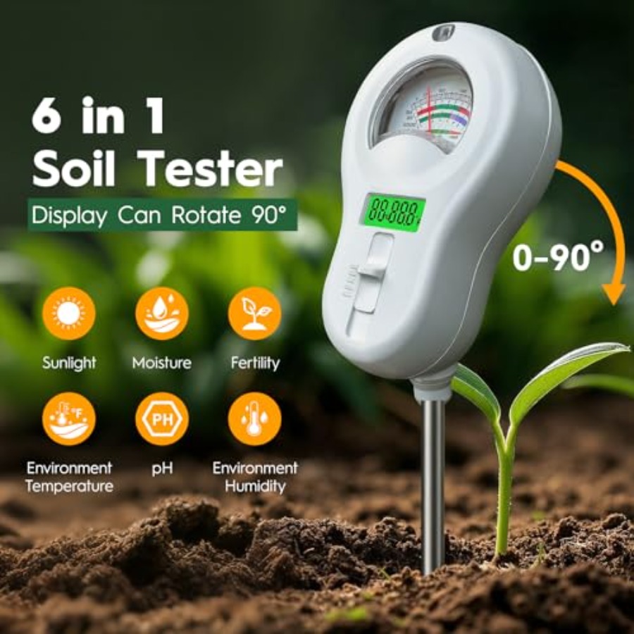6-in-one Soil Test Kit-Soil Mo - Ph Meter บทวิจารณ์และราคา