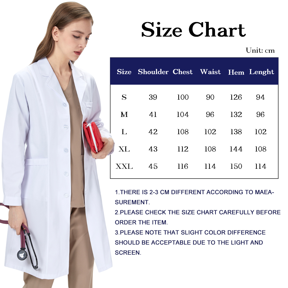 White Lab Coats Unisex Hospita - Medical Health Lab บทวิจารณ์และราคา