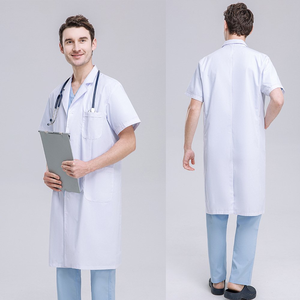 Professional Men Doctors Cloth - Medical Lab Gown บทวิจารณ์และราคา