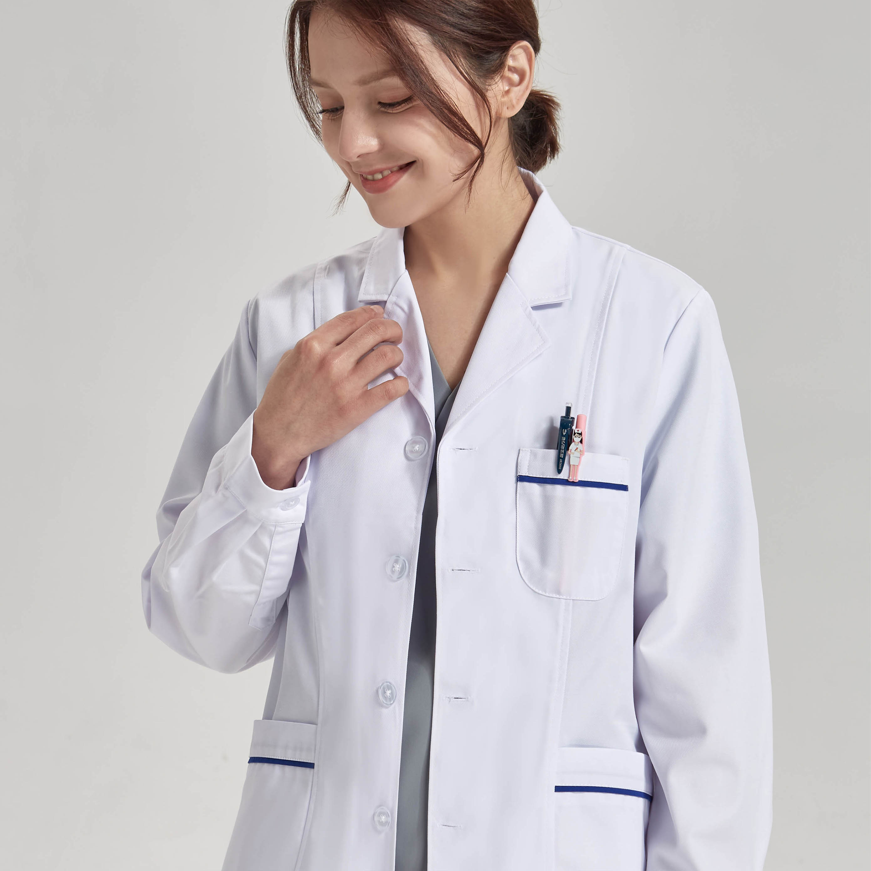 Professional White Lab Coats H - Medical Lab Gown บทวิจารณ์และราคา