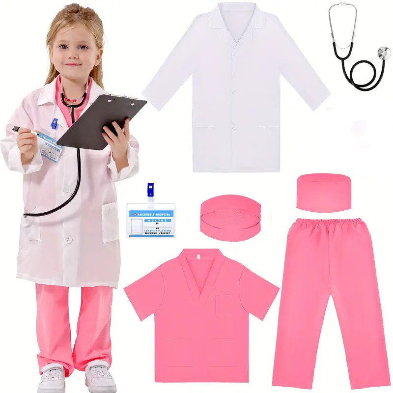 7PCS Kids Doctor Nurse Cosplay - Medical Lab Units บทวิจารณ์และราคา
