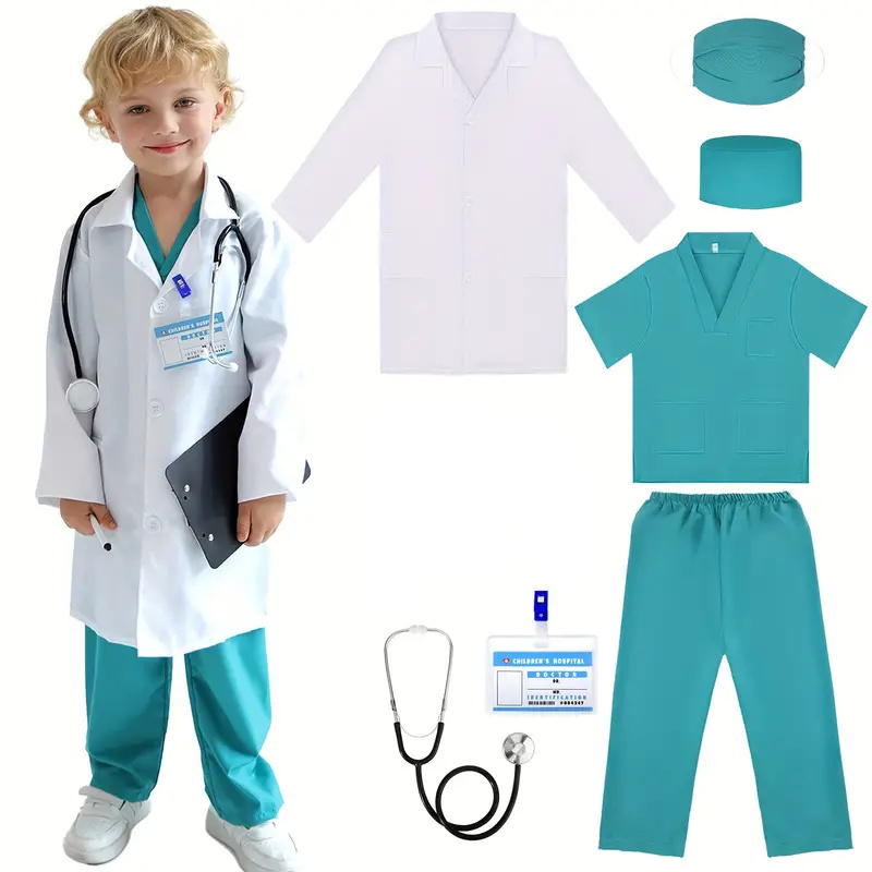 7PCS Kids Doctor Nurse Cosplay - Medical Lab Units บทวิจารณ์และราคา