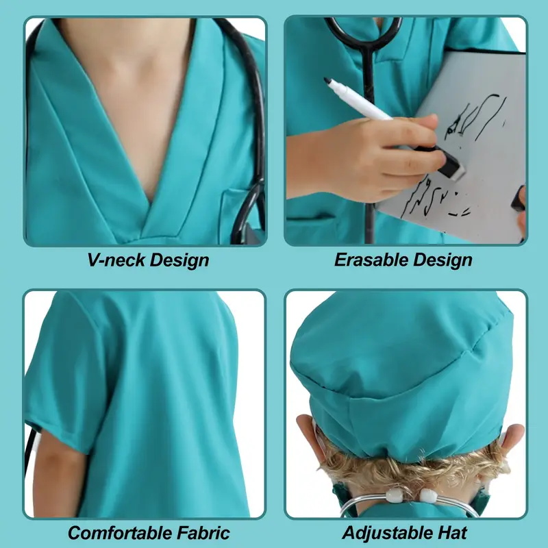 7PCS Kids Doctor Nurse Cosplay - Medical Lab Units บทวิจารณ์และราคา