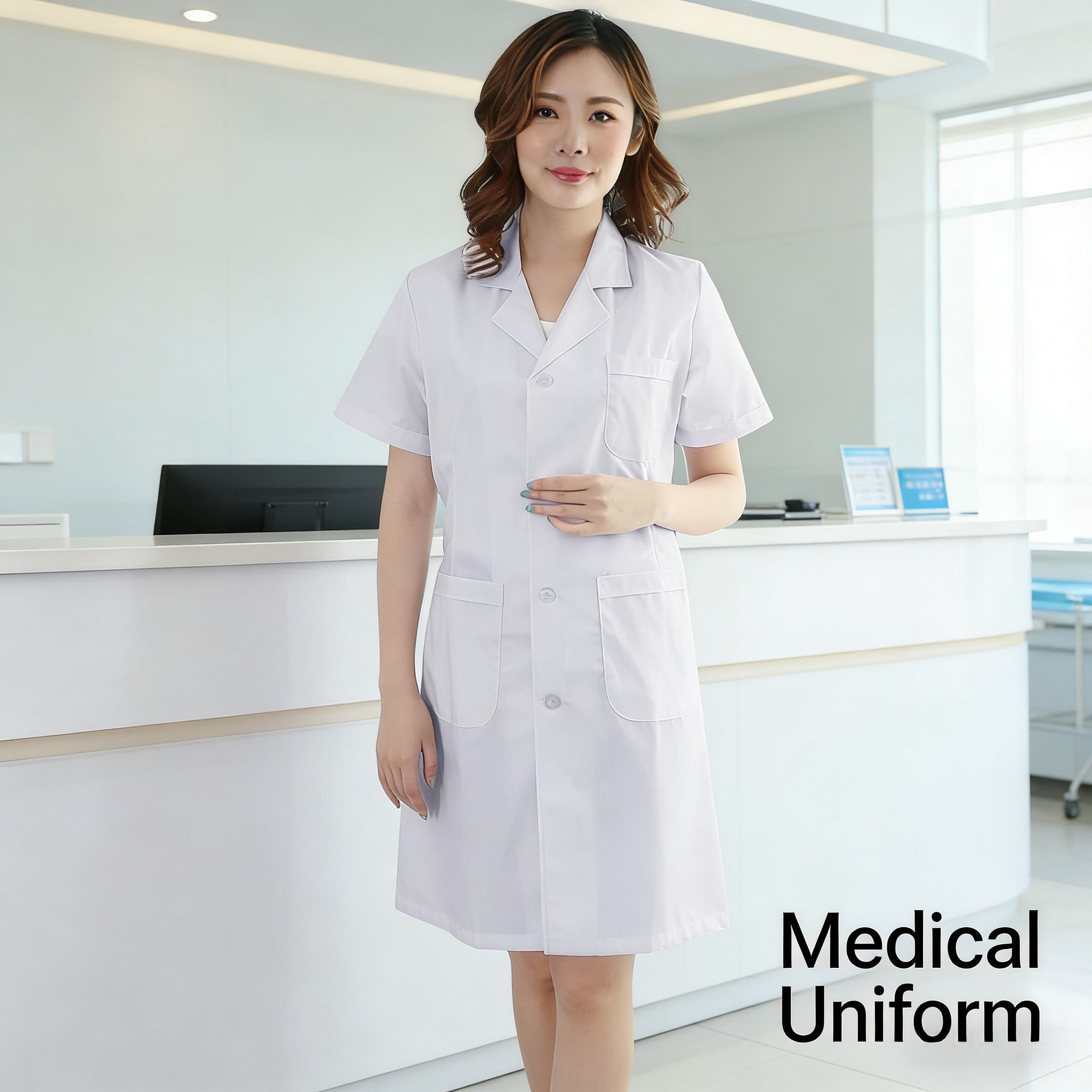Unisex White Lab Coat Long/Sho - Medical Lab Gown บทวิจารณ์และราคา