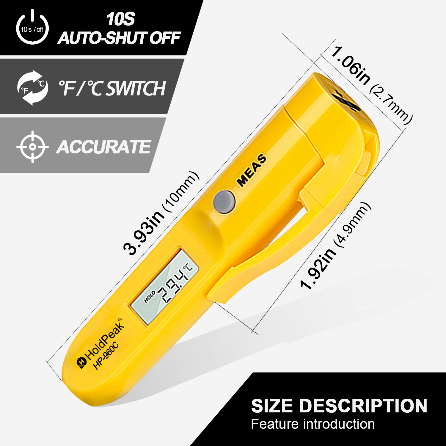 HP-960C Mini Pocket Infrared T - Digital Thermometer Infrared บทวิจารณ์และราคา