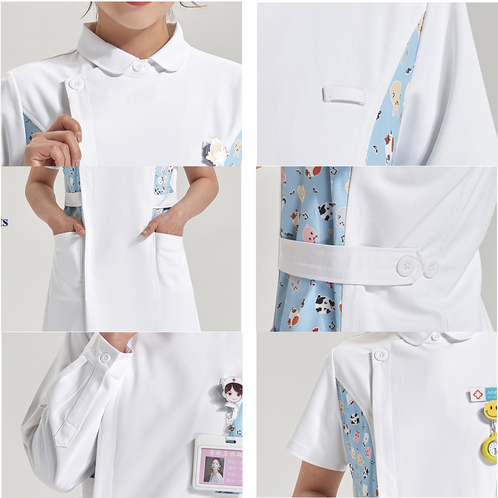 Anti Static Printed Nurse Lab  - Medical Lab Gown บทวิจารณ์และราคา