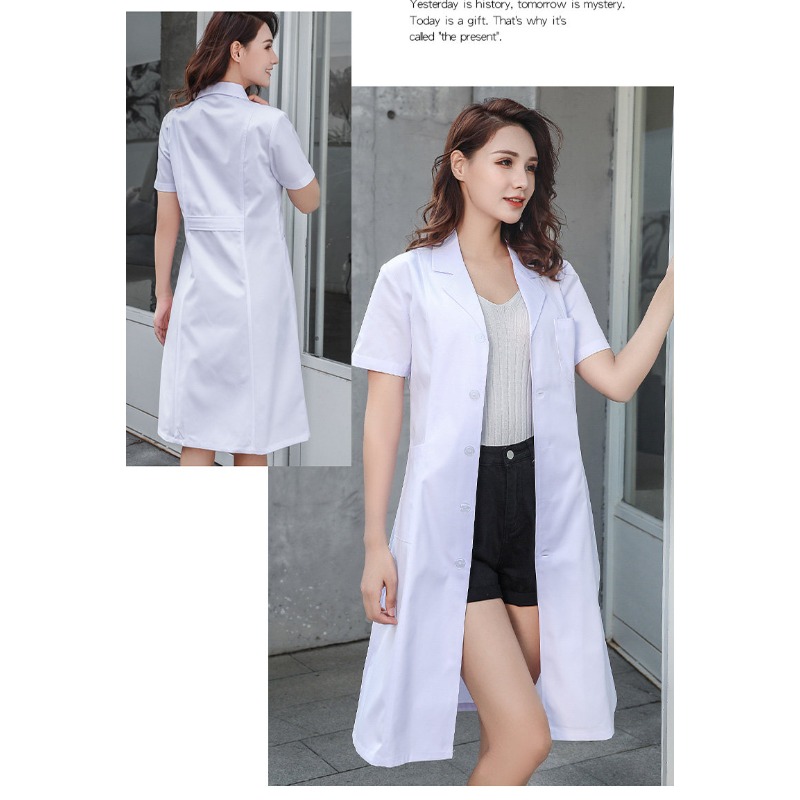 Lab Isolation Gown White Coat  - Medical Lab Gown บทวิจารณ์และราคา