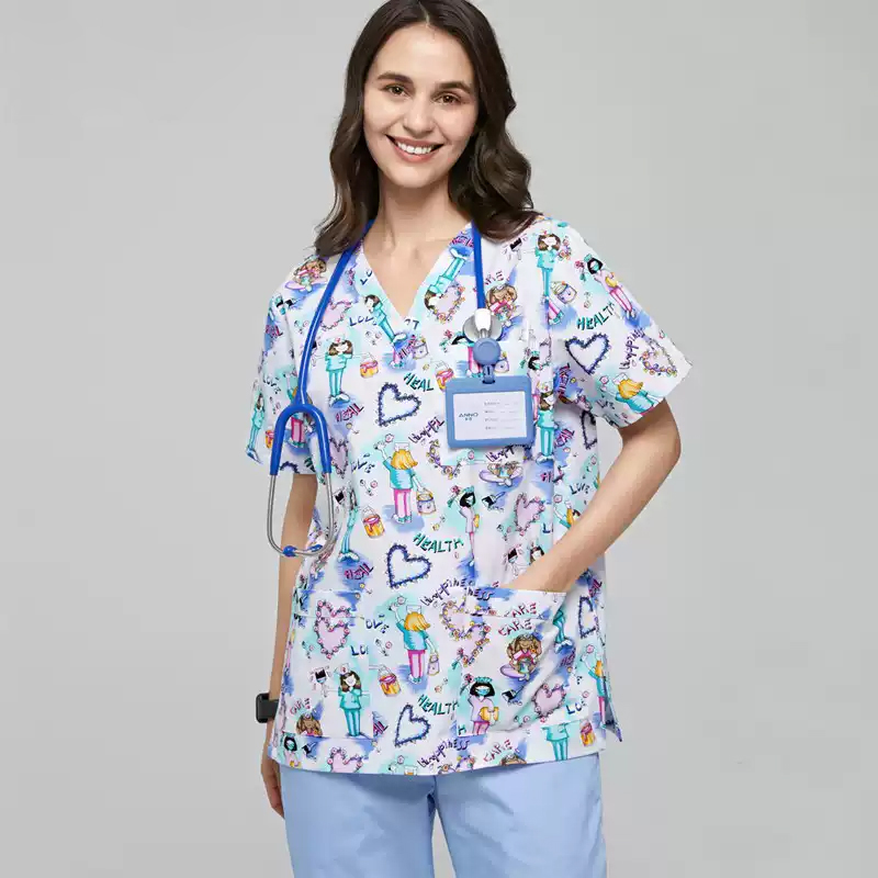 Scrubs Nursing Workwear Women  - Medical Lab Gown บทวิจารณ์และราคา
